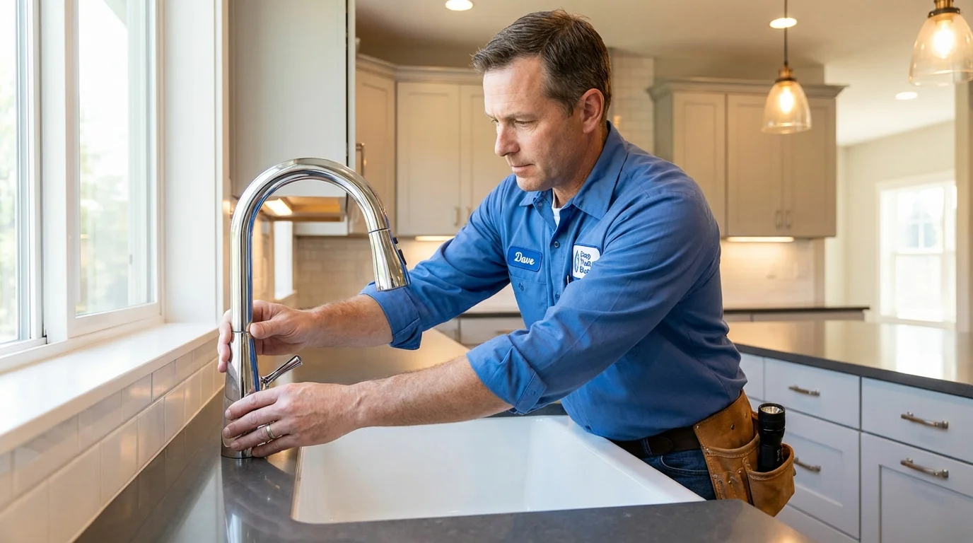 Kitchen faucet installation by Johns Plumbing LLC in Shakopee